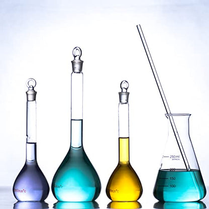 MECCANIXITY 3.3 Borosilicate Glass Stick 7.87" Length 10mm Dia Stir Rod Mixing Tools with Both Ends Round for Lab Kitchen Science 3Pcs - size: 7.87"