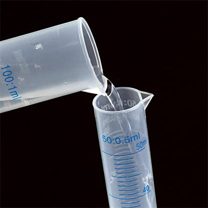250ml Plastic Graduated Cylinker, Measuring Cylinder Graduated Cylinders Lab Supplies Laboratory Tools (Pack of 2) - size: 250 ml (Pack of 2)