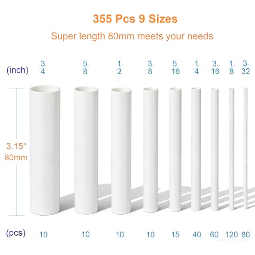 Heat Shrink Tubing Kit 355pcs Shrink Wrap Tube Waterproof Connector - size: 355pcs White