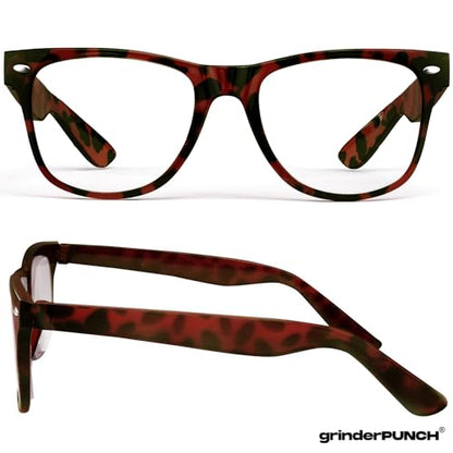 grinderPUNCH Reading Glasses for Men Readers High Power Strong 1.0 to 6.0 - color: 2 Pack Tortoise