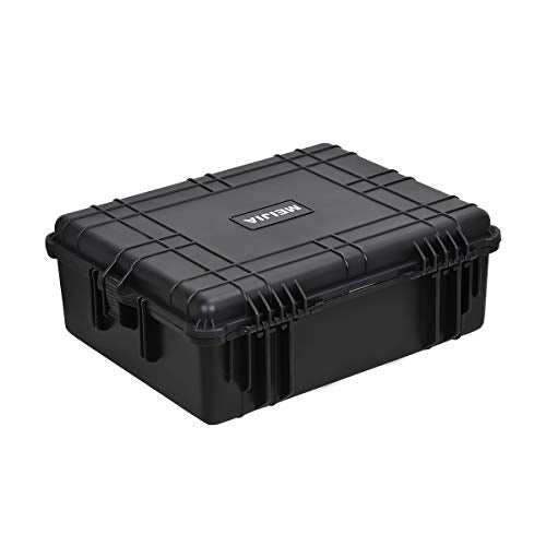 MEIJIA All Weather Waterproof Hard Camera Case,Hard Case with Customizable Fit Foam,Fit Use of Drones,Camera,Equipments,Pistols,Elegant Black (Black, 24.25"X19.43"X8.68") - size: 24.25" x 19.43" x 8.68"