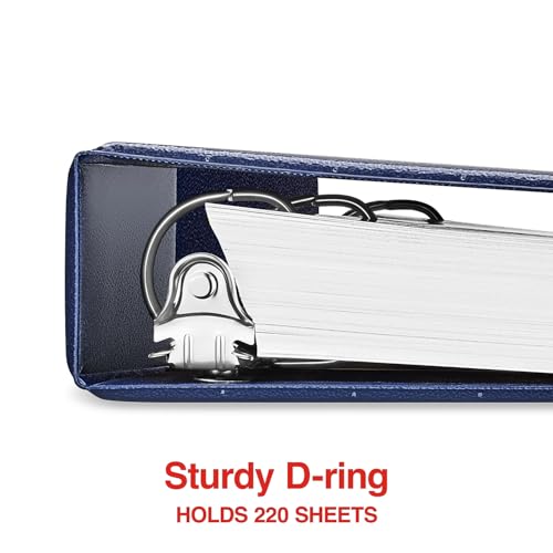 Staples Standard 1-Inch D-Ring View Binder, Blue, 220 Sheets - color: Blue, size: 1-Inch, style: 1 Pack
