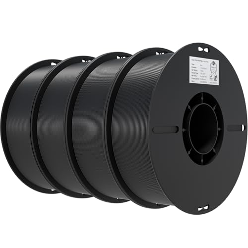 Creality PLA 3D Printer Filament, Black, 4-Pack, Total 4KG - color: Black*4 Pla, size: 4kg