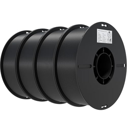 Creality PLA 3D Printer Filament, Black, 4-Pack, Total 4KG - color: Black*4 Pla, size: 4kg
