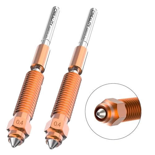 Creality K2 Plus Nozzles, Original Creality K2 Combo Hotend Nozzles, Extruder Replacement Nozzles Kit with Titanium Alloy Copper Alloy Hardened Steel Nozzle for Creality K2 Pro/Hi (0.4mm 2PCS) - style: 0.4mm-2PCS