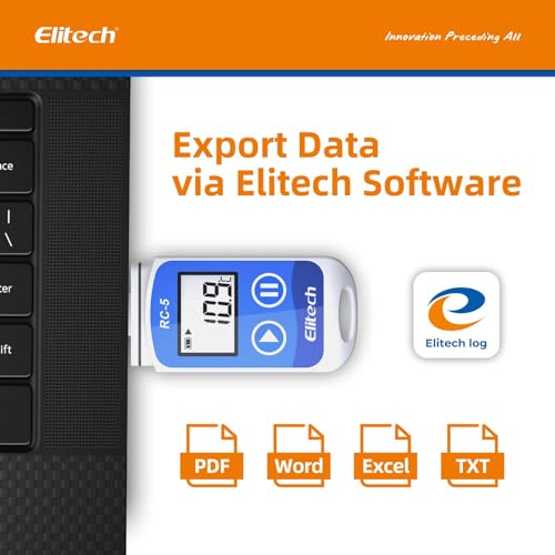 Elitech RC-5 USB Temperature Data Logger Recorder 32000 Points High Accuracy (Pack of 3) - size: Standard (Pack of 3)