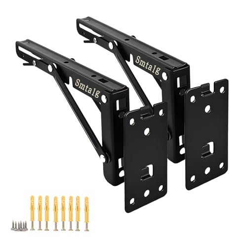 20 inch Folding Shelf Brackets, 2 Pack Detachable Heavy Duty - size: 20 Inch