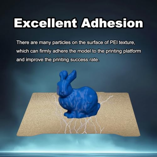 190x190mm Gold PEI Build Plate for Prusa Mini, Double Sided Textured PEI Flexible Spring Steel Platform Heated Printing Bed for Prusa Mini 3D Printer - size: 190x190mm