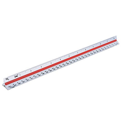 Mr. Pen- Metric Engineer Scale Ruler, Ruler, 12" Aluminum Scale Ruler, Triangular Scale, Scale Ruler for Blueprint, Triangle Ruler, Metric Engineering, Drafting Ruler