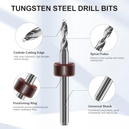 Manual Pin Vise Hand Drill Set, 21PCS Micro Drill Bits - color: Silver