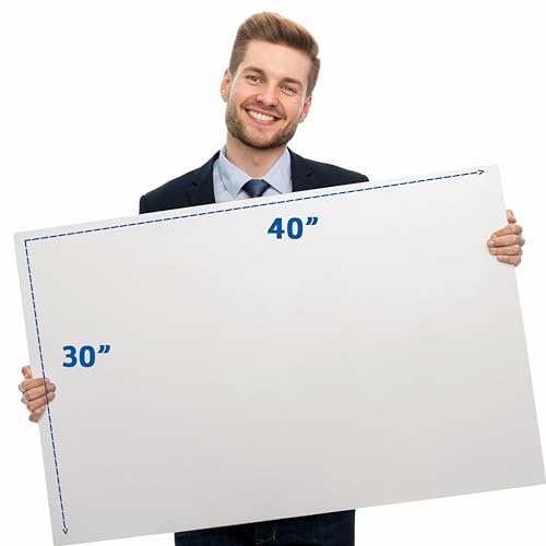 Flipside Products White Foam Board 30” x 40” - Premium Double-Sided with White Foam Core, 3/16" Thick - Photography Mounting, Art Projects, Presentations, Display & Signage – Pack of 10 - color: White, size: 30" x 40"