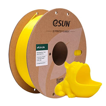 eSUN PLA Filament 1.75mm, High Toughness 3D Printer Filament Upgraded PLA Filament, Dimensional Accuracy +/- 0.03mm, 1KG Cardboard Spool (2.2 LBS) 3D Printing Filament for 3D Printers, Yellow - color: Yellow, size: PLA 1.75MM - 1KG