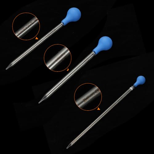 PATIKIL Graduated Dropper Pipettes Kit, 3 Pack 5ml/10ml/25ml Borosilicate Glass Pipette with Rubber Squeeze Bulb for Transfer Liquid for Lab, Chemistry - size: 5ml/10ml/25ml