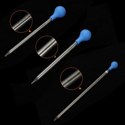 PATIKIL Graduated Dropper Pipettes Kit, 3 Pack 5ml/10ml/25ml Borosilicate Glass Pipette with Rubber Squeeze Bulb for Transfer Liquid for Lab, Chemistry - size: 5ml/10ml/25ml