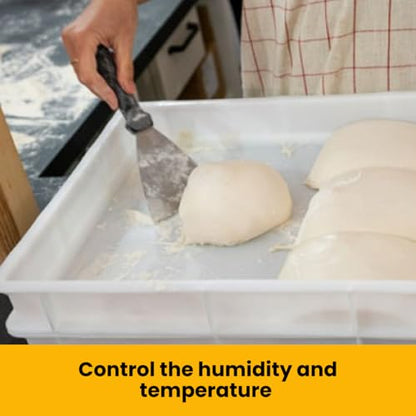 L'Oro Del Sud Commercial Dough Proofing Box Tray with Lid, White, 5 Pack - size: 5 Pack