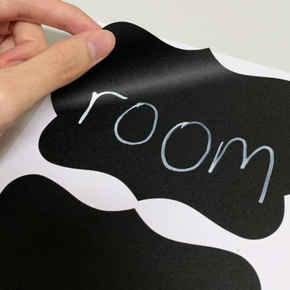 50 Pack, Large Chalkboard Labels Stickers - Cloud Design, 6" x 4"