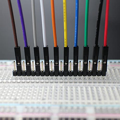 Breadboard Jumper Wires 20AWG, Bestlus Exclusives Jumper Cables Wires 10CM F/F 10 Colors Pack of 120 Square Head 0.1'' (4'', F/F) - color: Female-Female, 10CM, size: 10CM / 4''