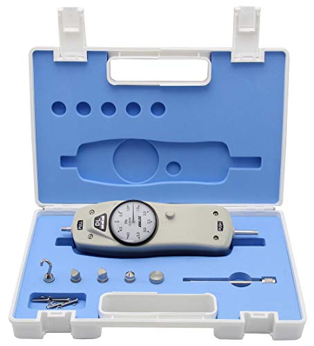 BAOSHISHAN 5lb Push Pull Force Gauge Force Tester Meter with Calibration Certificate and Carrying Case, for Tension and Compression Load Plug Force Destructive Tests DL-5LB - size: 5lb