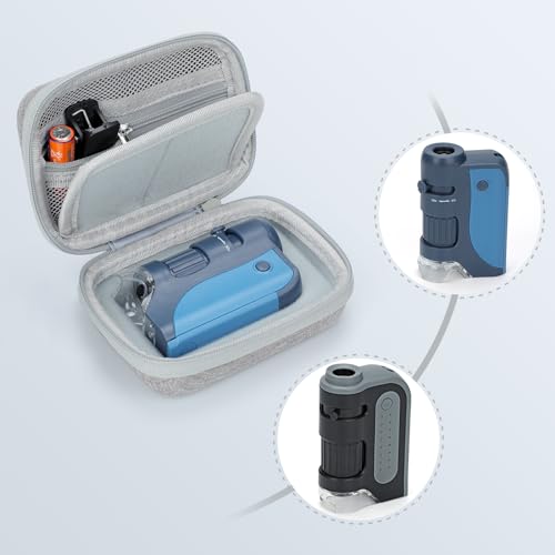 Travel Case for Carson MicroBrite Plus 60x-120x LED Pocket Microscope - color: 5.2x3.8x2.5 inch