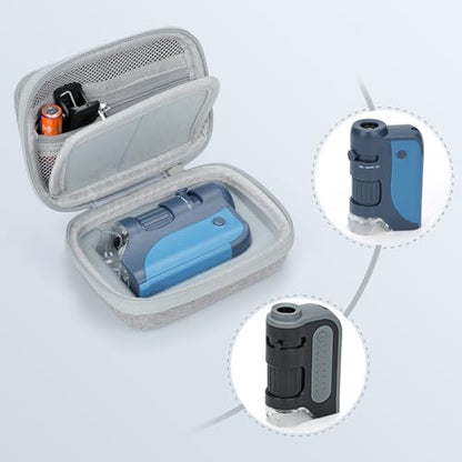 Travel Case for Carson MicroBrite Plus 60x-120x LED Pocket Microscope - color: 5.2x3.8x2.5 inch