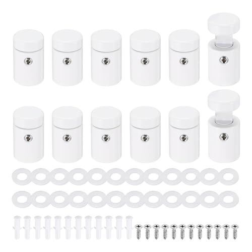 MECCANIXITY 12pcs Side Clamp Standoffs, 5/8" x 3/4" White Aluminum - color: White, size: 5/8" x 3/4"