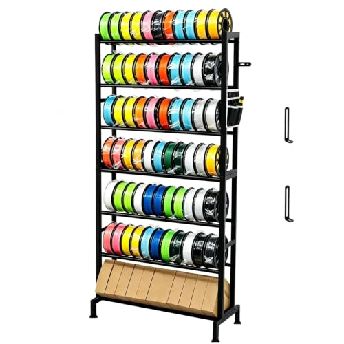 3D Printer Filament Rack 7 Tier, Filament Storage Rack Holds 77 Rolls