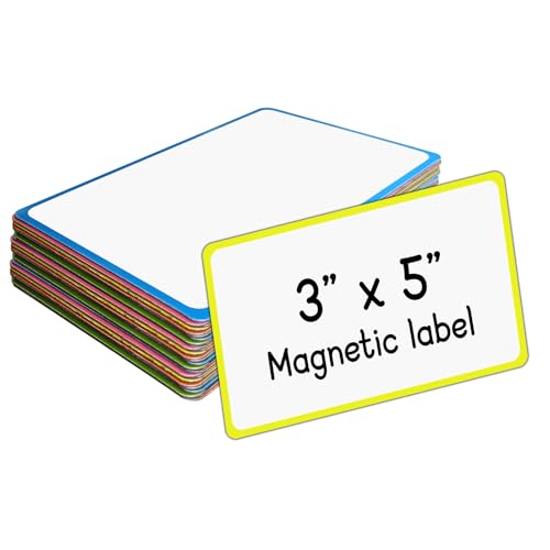 Dry Erase Magnets 24Pack 3x5, Reusable Small Board - color: Color-01-24 Pack, size: Rectangle-3"×5"