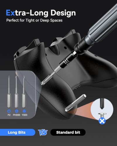 LIFEGOO Precision Screwdriver Set, 150 in 1 Magnetic Screwdriver Set with mini built-in box, Repair Tool Kit for Computer, Laptop, iPhone, Macbook, PC, PS5, Xbox Controller, RC, Jewelers, Glasses Blue - color: Blue, size: 150 in 1