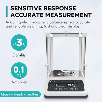 LAB FISH FA2204N Analytical Balance, 220g x 0.1mg Dual Calibration - size: B