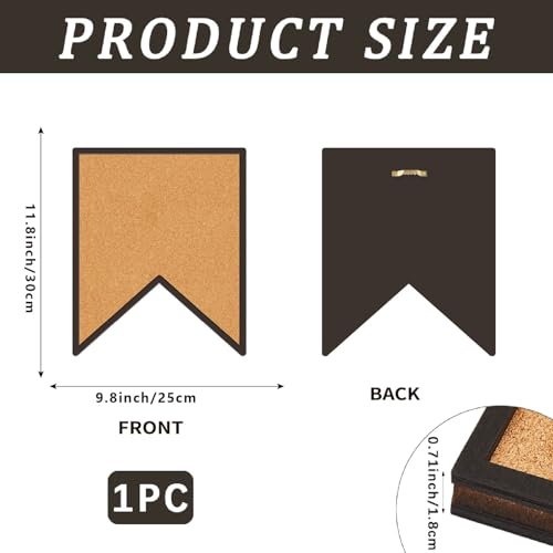 CRASPIRE Bookmark Display Cork Board 11.8 X 9.8 Inch Bulletin Boards Wall Mounted Black Framed Corkboard Badge Wooden Decorative Memory Memo Brooch Lapel Pins Pictures Storage for Office Home Decor - style: Bookmark