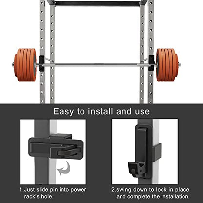 SELEWARE Heavy Duty J Hooks for Power Rack, 2" x 2" Tube, 1" Holes - color: C:For 1" Hole of 2x2 inch Rack