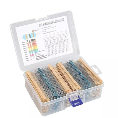 2600Pcs 130 Values Resistor Kit 1/4W 1% Metal Carbon Film Resistors