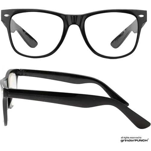 grinderPUNCH Reading Glasses for Men Readers High Power Strong 1.0 to 6.0 - color: 2 Pack Black and Tortoise Marble