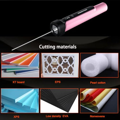 3-in-1 Hot Wire Foam Cutter, 662°F Styrofoam Cutter Kit, Pink - color: Pink