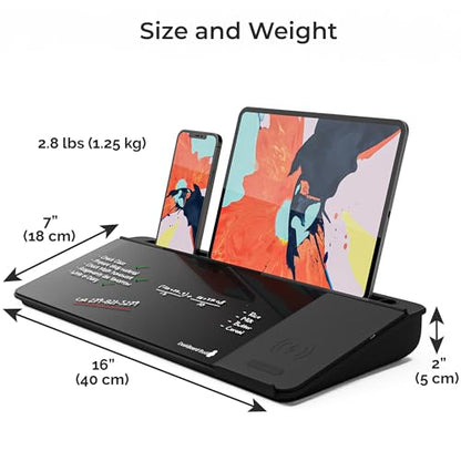 DeskBoard Buddy Desktop Whiteboard + 2 Markers (Black with Wireless Charger) - color: Black With Wireless Charger