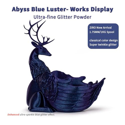 ZIRO Chameleon Series Filament, Super Sparkle PLA, Abyss Blue Luster - color: Abyss Blue Luster