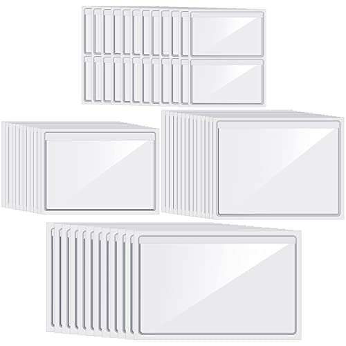 60 Pcs Clear Adhesive Pockets for Planners 4 Sizes