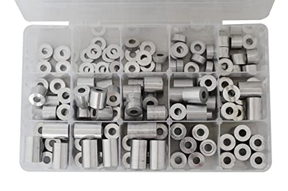 Aluminum Spacer Standoff Bushing Assortment Kit 3/4" OD x 5/16" ID (139 pcs)