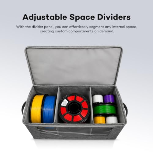 4 Pack Filament Storage Box Set with Dry Desiccants, Moisture & Dust-Proof