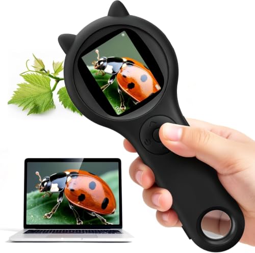 Kid Microscope, 500X Digital Magnifying Glass, STEM Toy, Black - color: Black, size: 1 Pcs