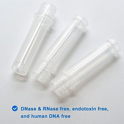 2.0ml Clear Screw Cap Microtubes, No Caps, Case of 5000 - size: 2.0ml