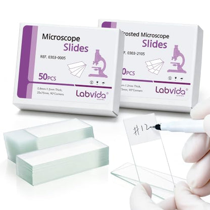 100pcs Microscope Slides, Dim.75x25x1mm, LVQ096A - color: LVQ096A