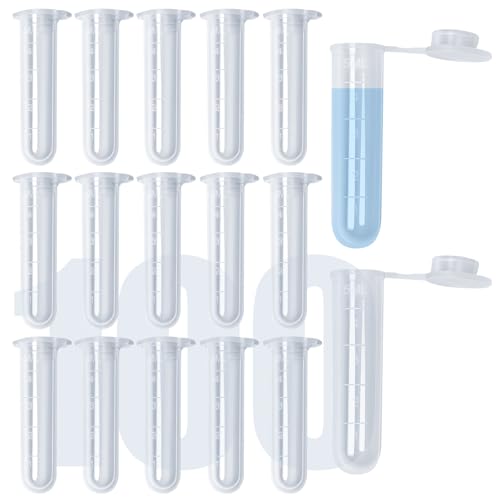 100Pcs 5ml Centrifuge Tubes with Snap Cap, Small Sterile Microcentrifuge Tube Test Vials Plastic Sample Storage Container for Lab - size: 5ML-100PACK
