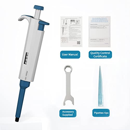 100-1000μL Micropipette High-Accurate Pipettor Adjustable Variable Volume Single-Channel Pipette for Laboratory - size: 100-1000μL