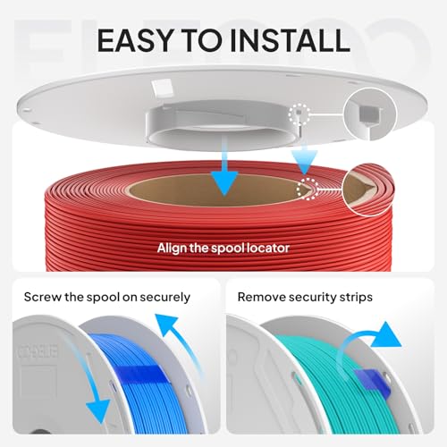 ELEGOO PLA Basic 3D Printer Filament with Reusable Spool Gray 1KG 1.75mm - color: Pla Gray