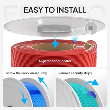 ELEGOO PLA Basic 3D Printer Filament with Reusable Spool Cyan 1KG 1.75mm - color: Pla Cyan