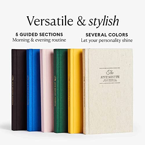 Intelligent Change The Five Minute Journal, Original Daily Gratitude 2025, Reflection Manifestation for Mindfulness, Undated Daily with Gold Foiling, Plastic-Free, Green - color: Earth Green