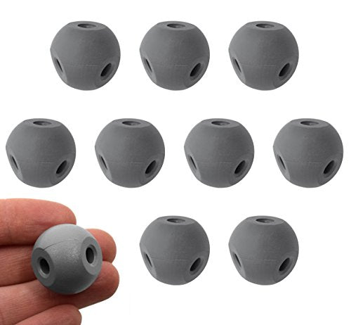 EISCO Molecular Model Atoms, Gray, Pack of 10-2.2cm, 4 Holes - Spare Extra Parts for Molecular Model Kits