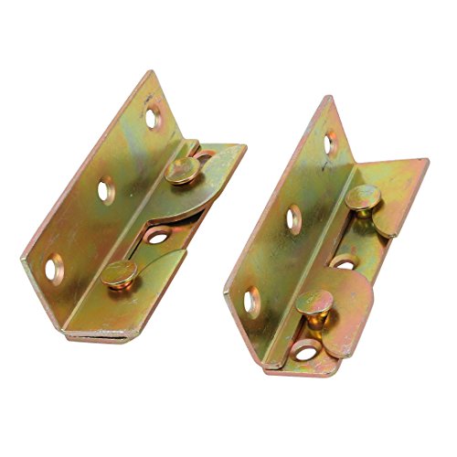 uxcell 79mmx25mmx23mm Screw Fixed Bed Hinge Rail Brackets Connecting Fittings 4 Sets