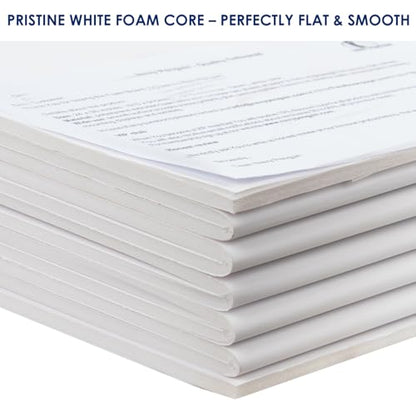 Trifold Poster Board Foam Core 24 x 36 x 3/16"(5mm), 5 Pack, Acid Free